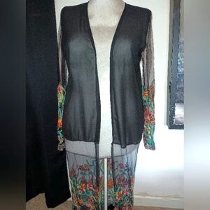 Embroidered sheer tunic size XXL